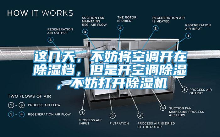 這幾天，不妨將空調開在除濕檔，但是開空調除濕，不妨打開除濕機