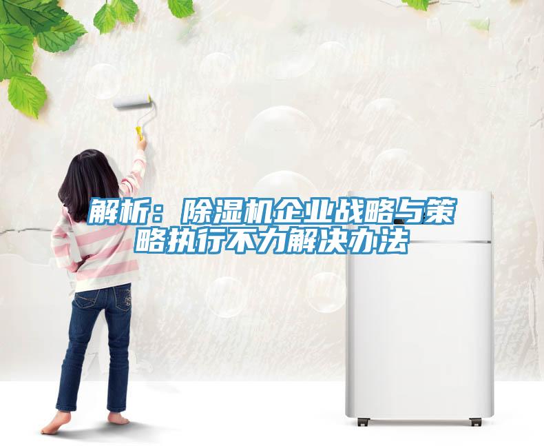 解析：除濕機(jī)企業(yè)戰(zhàn)略與策略執(zhí)行不力解決辦法