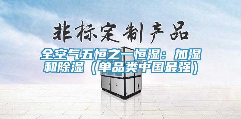 全空氣五恒之一恒濕：加濕和除濕（單品類中國最強(qiáng)）