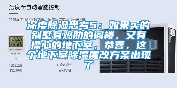 深度除濕思考5：如果買(mǎi)的別墅有雞肋的閣樓，又有操心的地下室，恭喜，這個(gè)地下室除濕魔改方案出現(xiàn)了