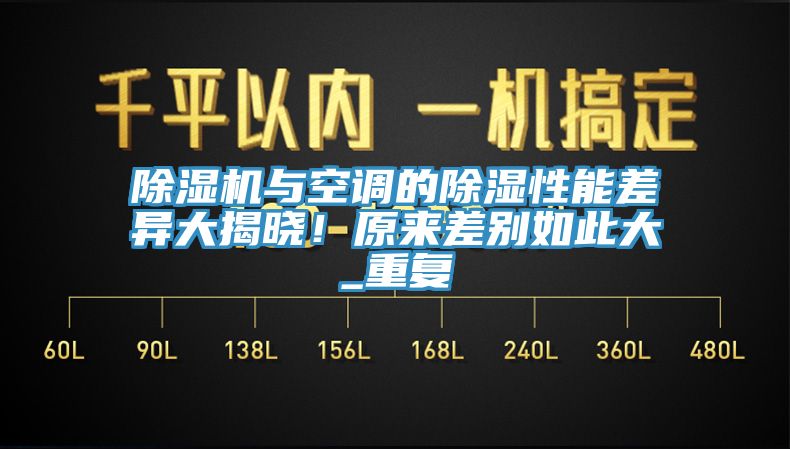 除濕機(jī)與空調(diào)的除濕性能差異大揭曉！原來差別如此大_重復(fù)