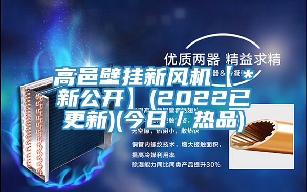 高邑壁掛新風(fēng)機【＊新公開】(2022已更新)(今日／熱品)