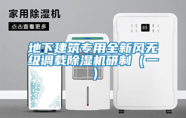 地下建筑專用全新風無級調(diào)載除濕機研制（一）